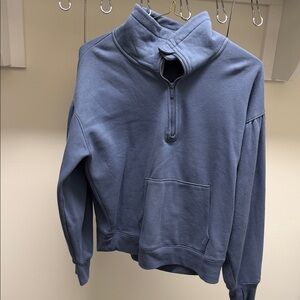 Blue Quarter-Zip Pullover